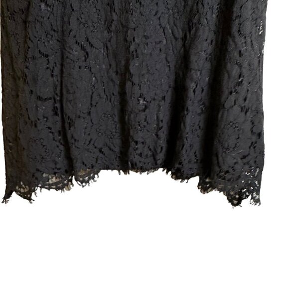 Isaac Mizrahi Live! Black Women's Shell with Lace Overlay Size 1X - Picture 8 of 9